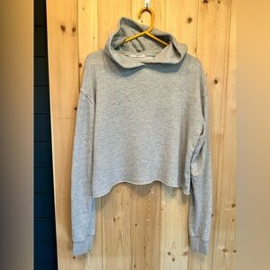 Perfectwhitetee Cash Gray Cropped Sweatshirt